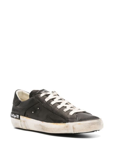 Prsx distressed leather sneakers 