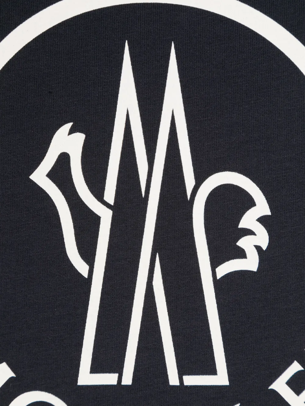 Moncler Enfant Katoenen T-shirt met logoprint Blauw