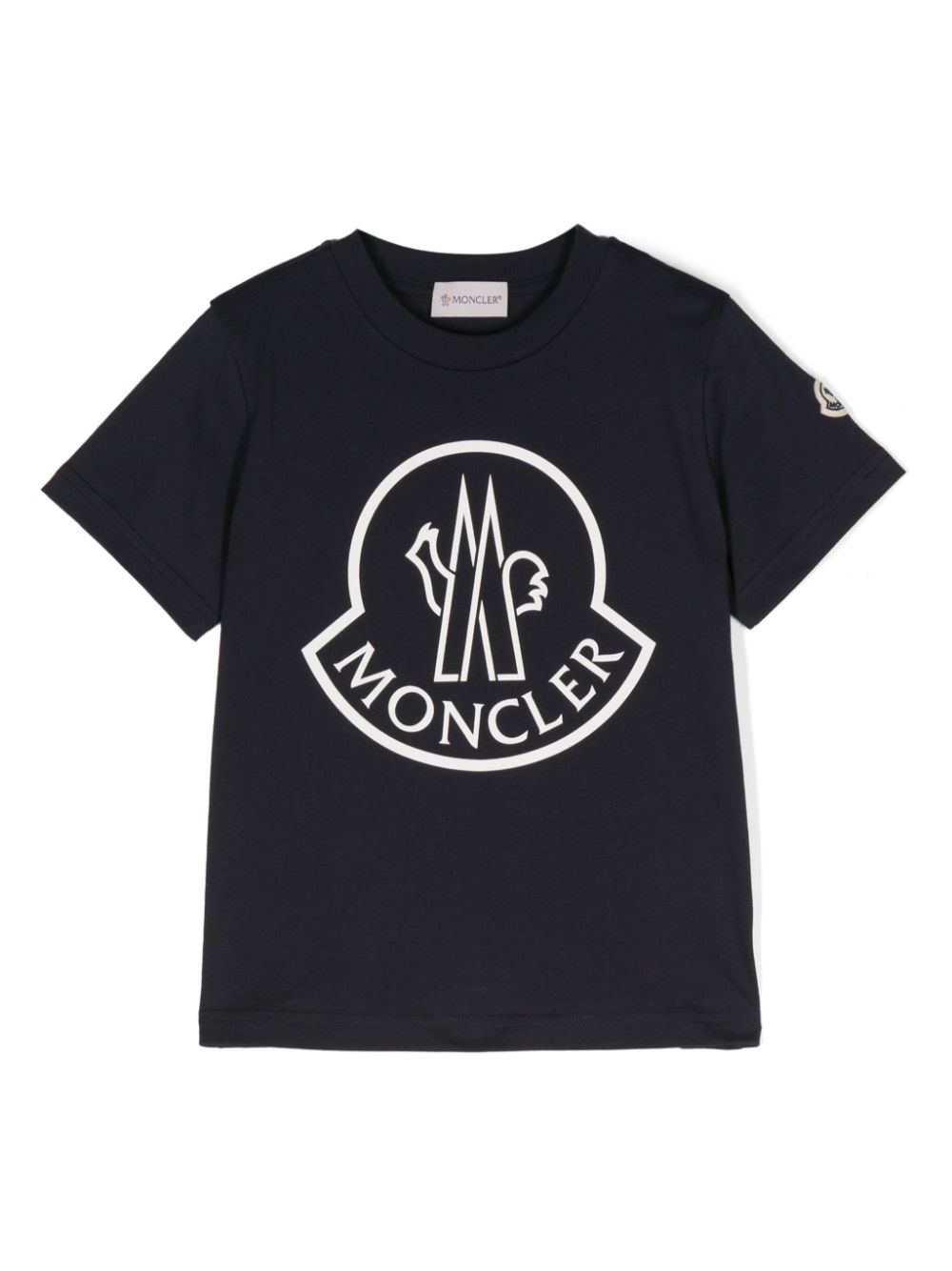 Moncler Enfant logo-print cotton T-shirt - Blue