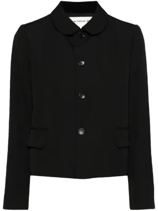 Comme Des Garçons Girl Pleated round-collar Jacket | Black 