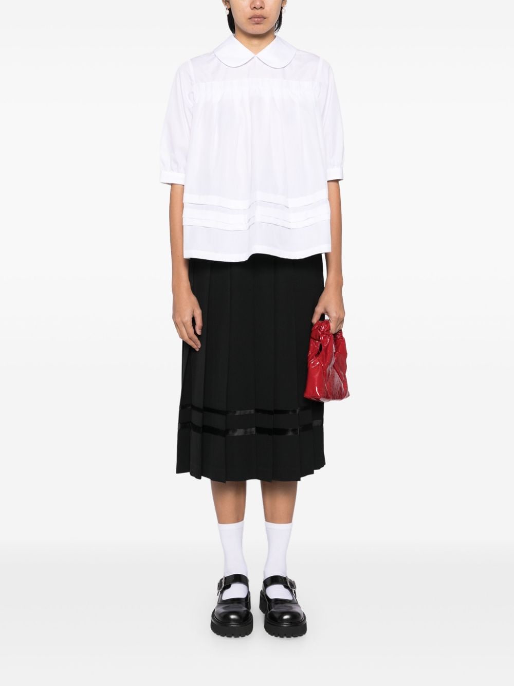 Comme Des Garçons Girl Blouse met ruches - Wit