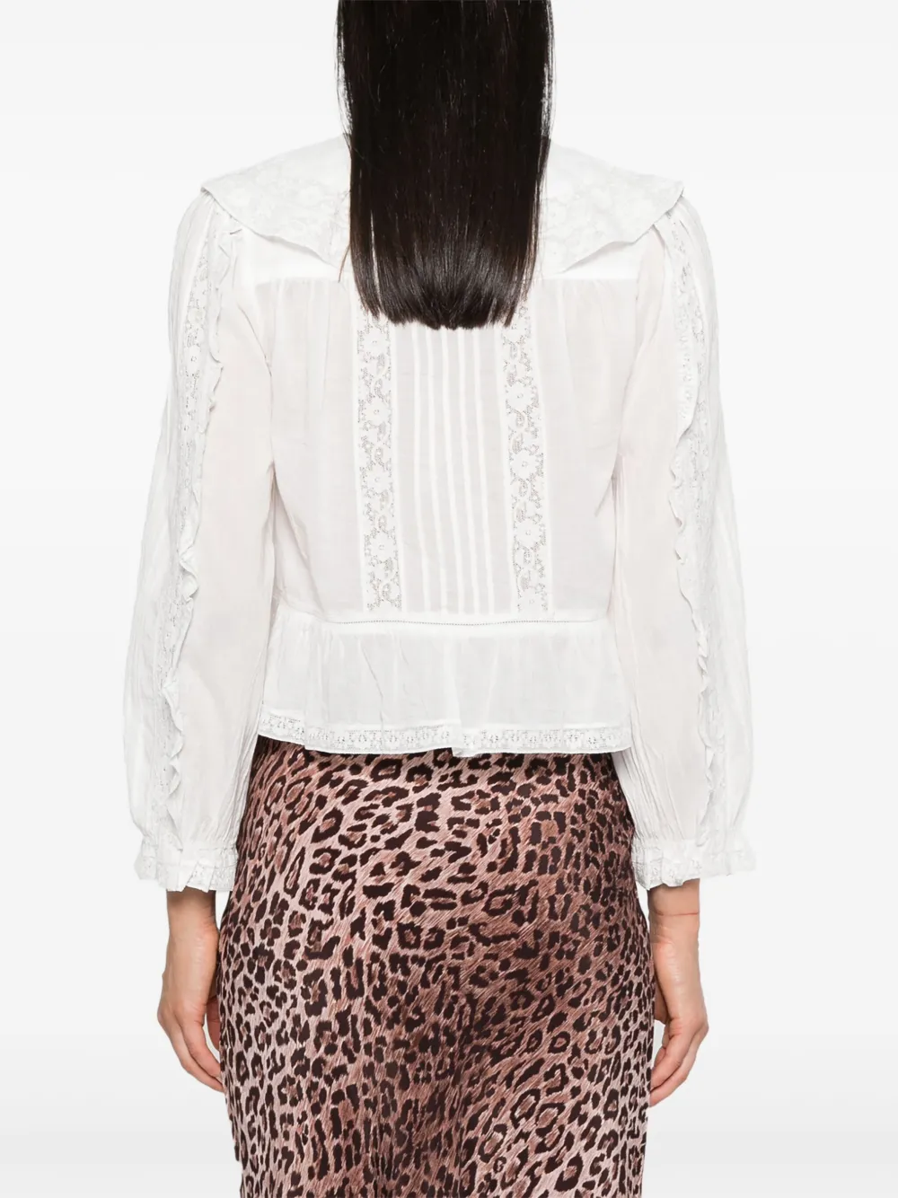 Rixo London Maribelle Lace-detail Blouse In White