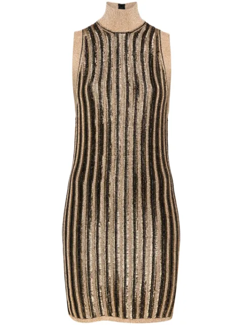 TOM FORD high-neck ribbed minidress