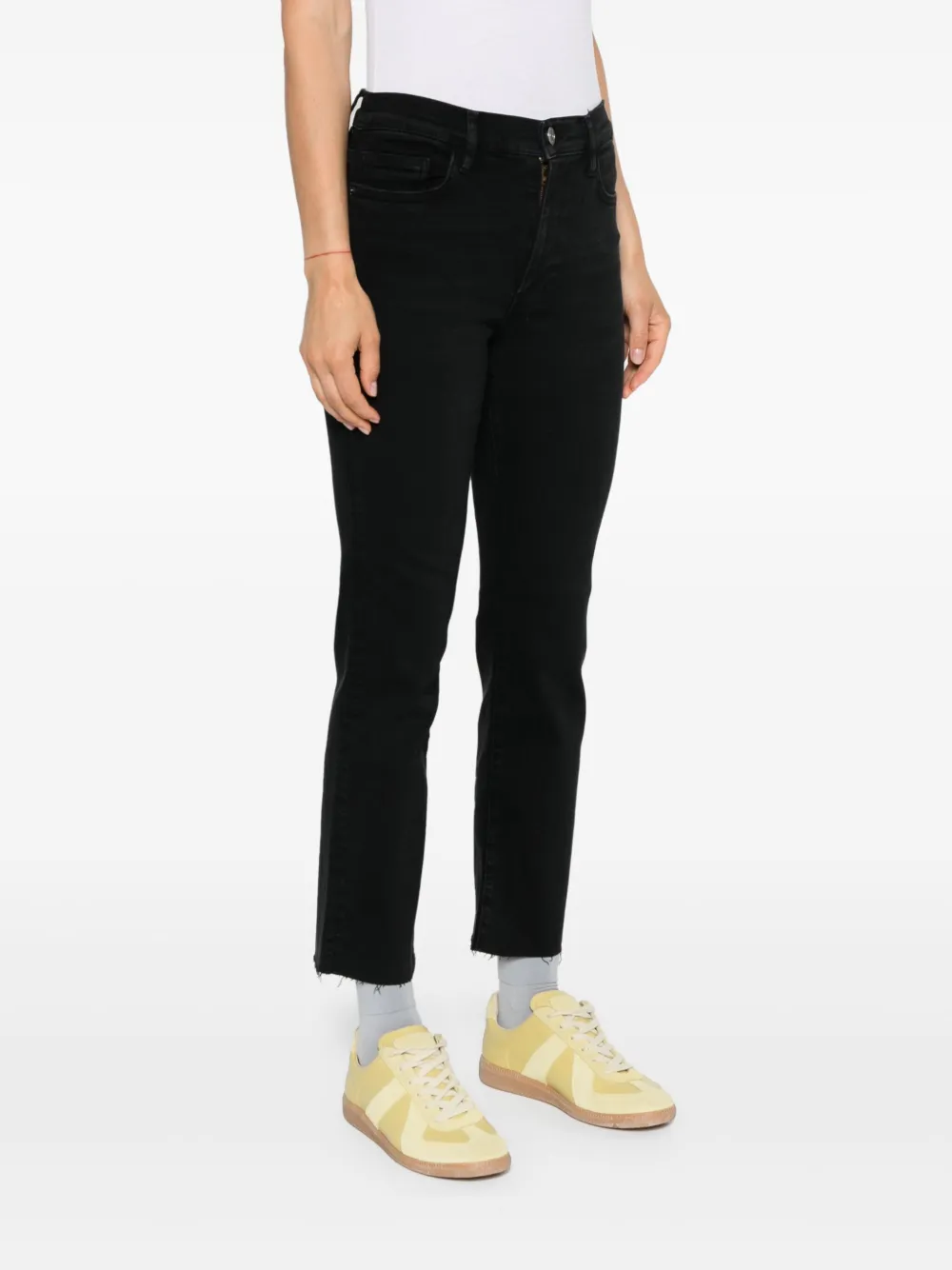 FRAME High waist straight jeans Zwart
