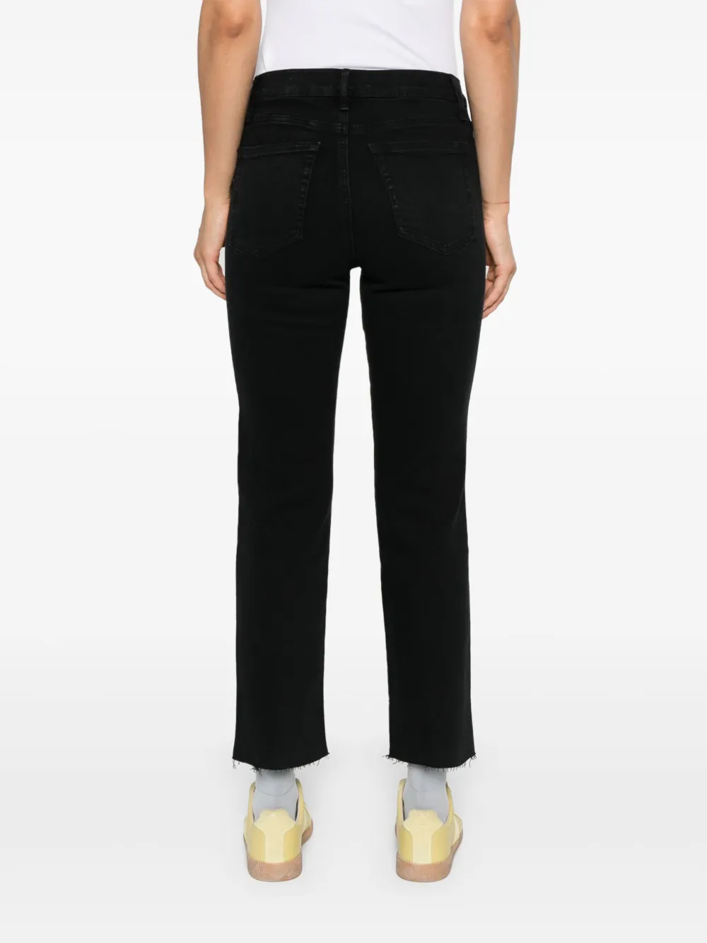 FRAME High waist straight jeans Zwart