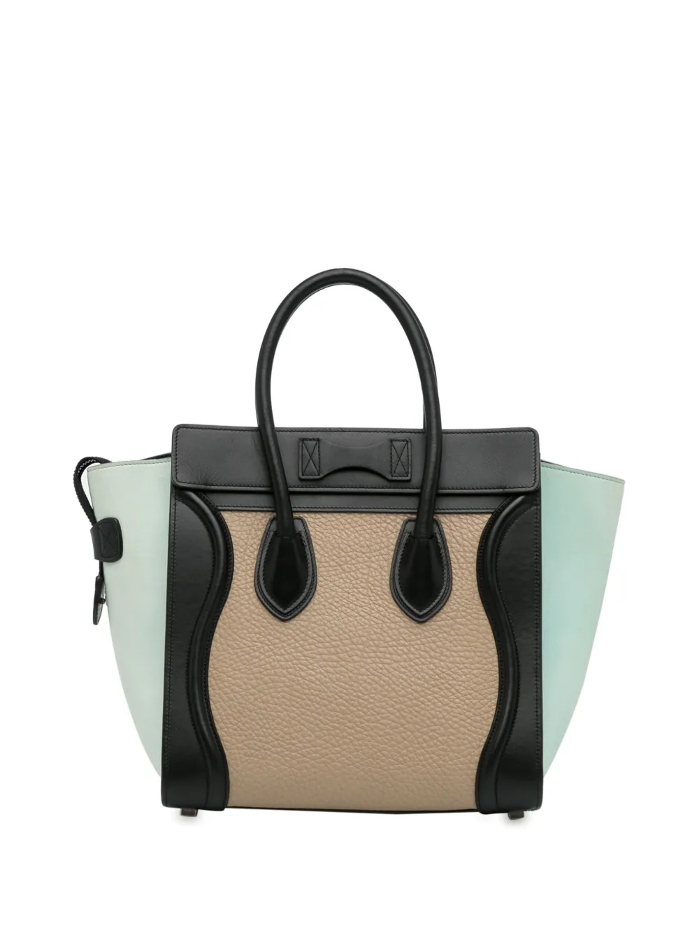 Céline Pre-Owned 2017 Micro Tricolor Luggage Tote handbag - Bruin