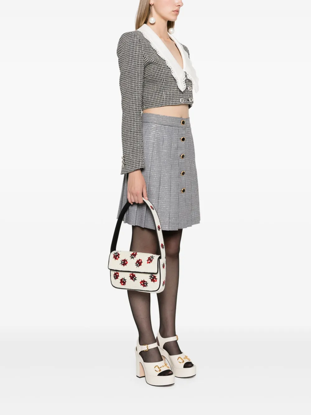 STAUD Tommy Ladybug schoudertas - Wit