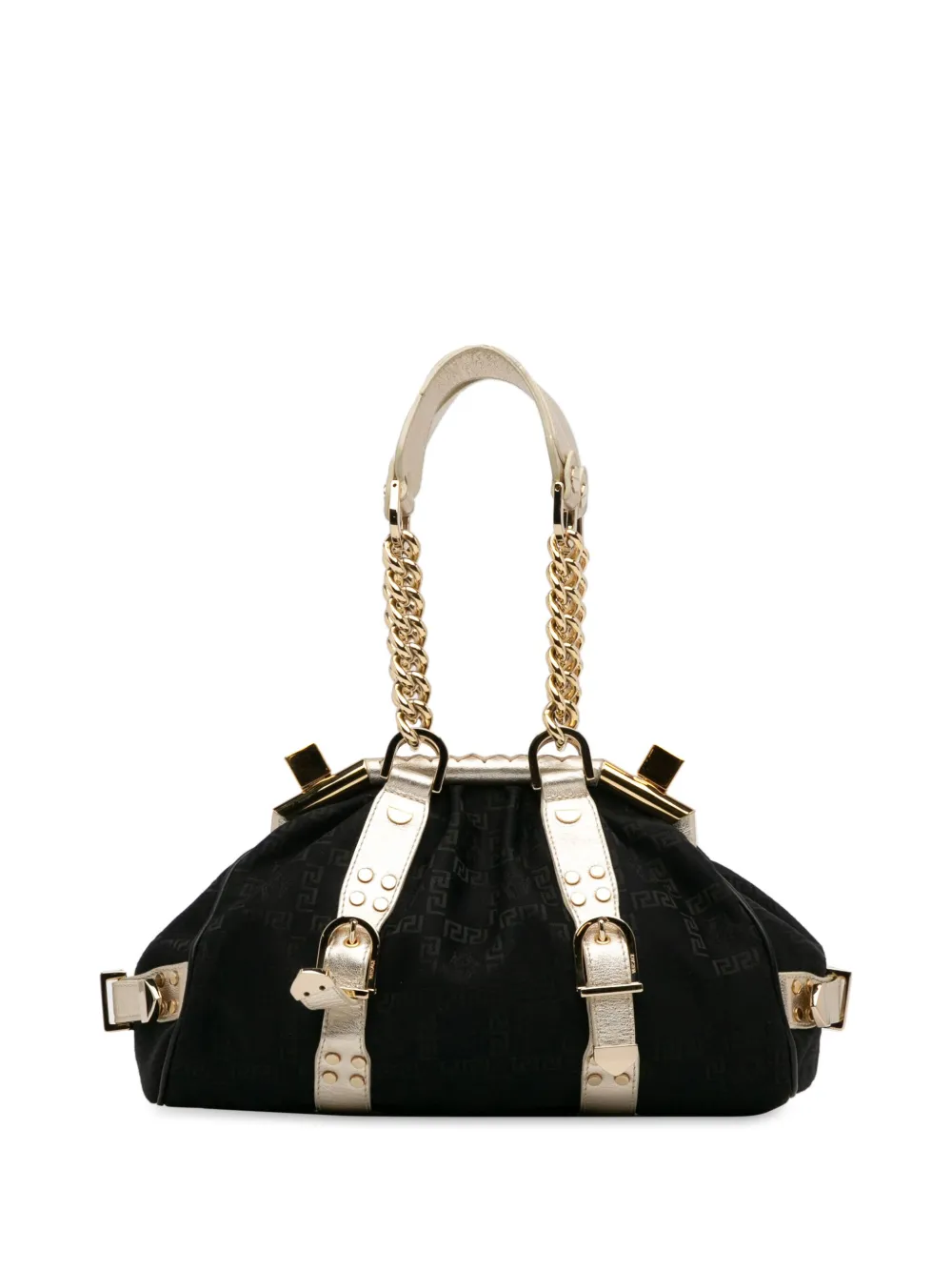 Versace Pre-Owned 2010-2022 Medusa Canvas Chain Link handbag - Zwart