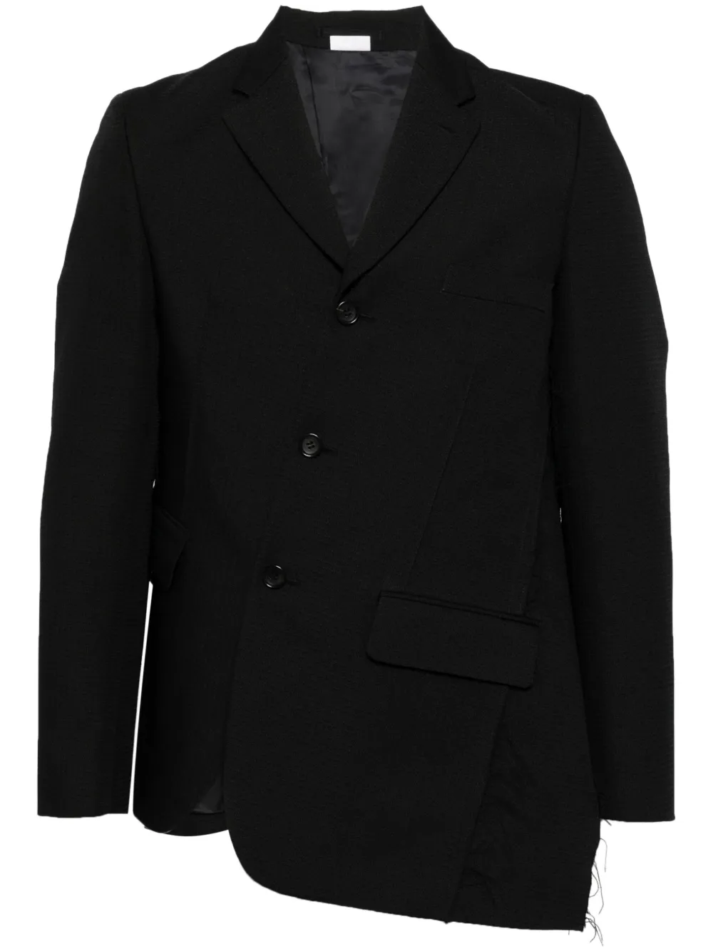 Comme des Garçons Homme Deux asymmetric distressed blazer - Black
