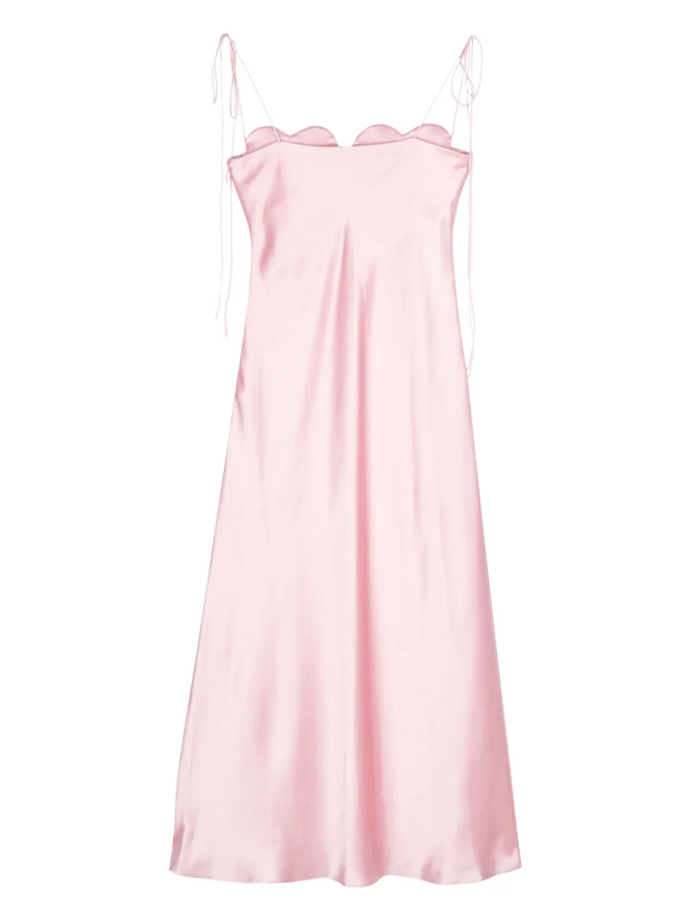 Anna October Amur Satin Midi Dress | Pink | FARFETCH
