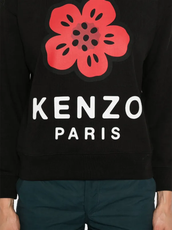 Kenzo floral print Sweatshirt Black FARFETCH