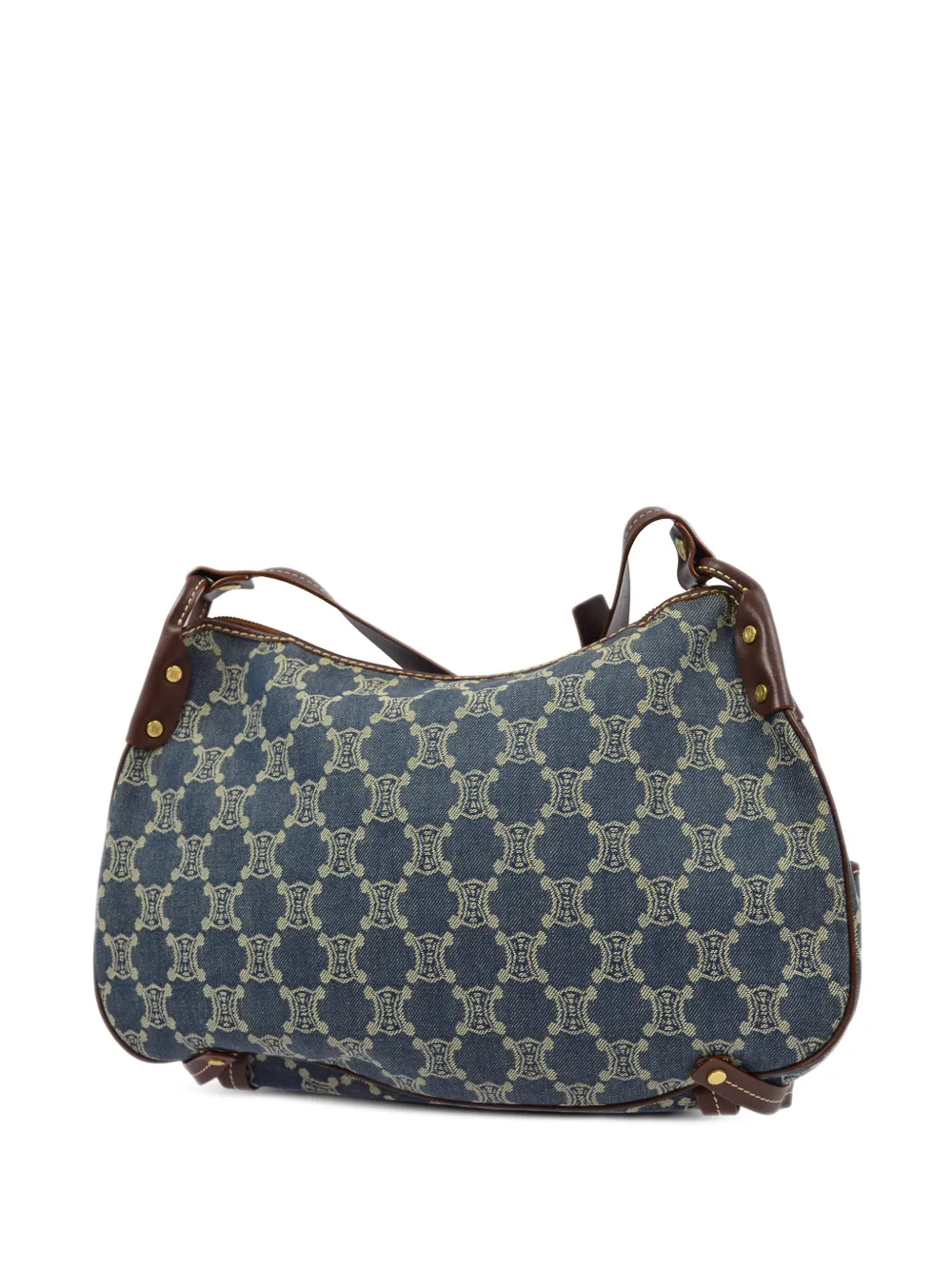 Céline Pre-Owned 1990-2000 Macadam denim schoudertas - Blauw