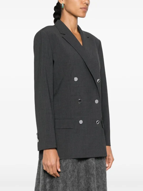ジャケット Theory Double-breasted blazer Theory Women's Boxy Double Breasted Jacket, Nocturne Navy, 0