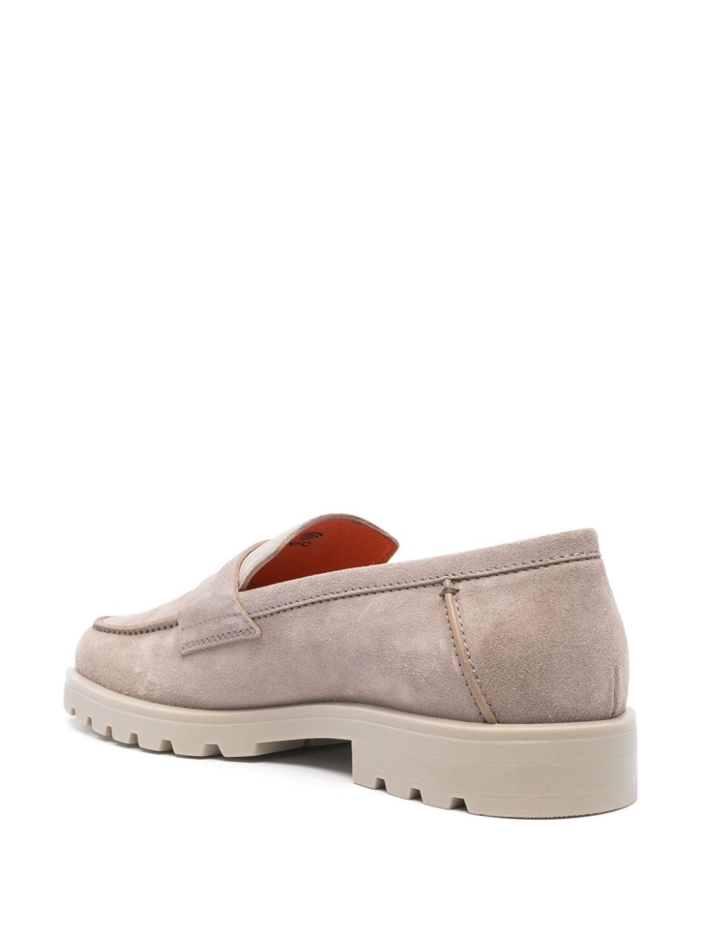 Shop Santoni Suede Loafers In Brown