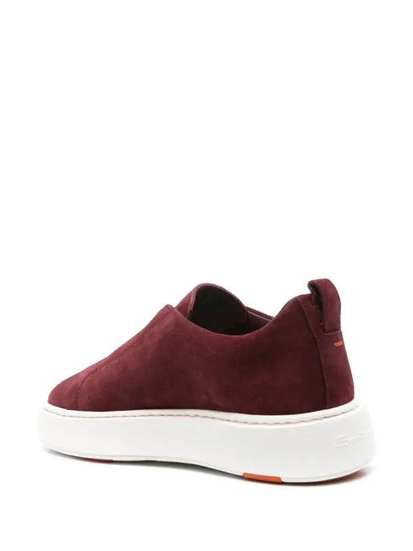 Santoni Suede slip-on Sneakers | Red | FARFETCH JO