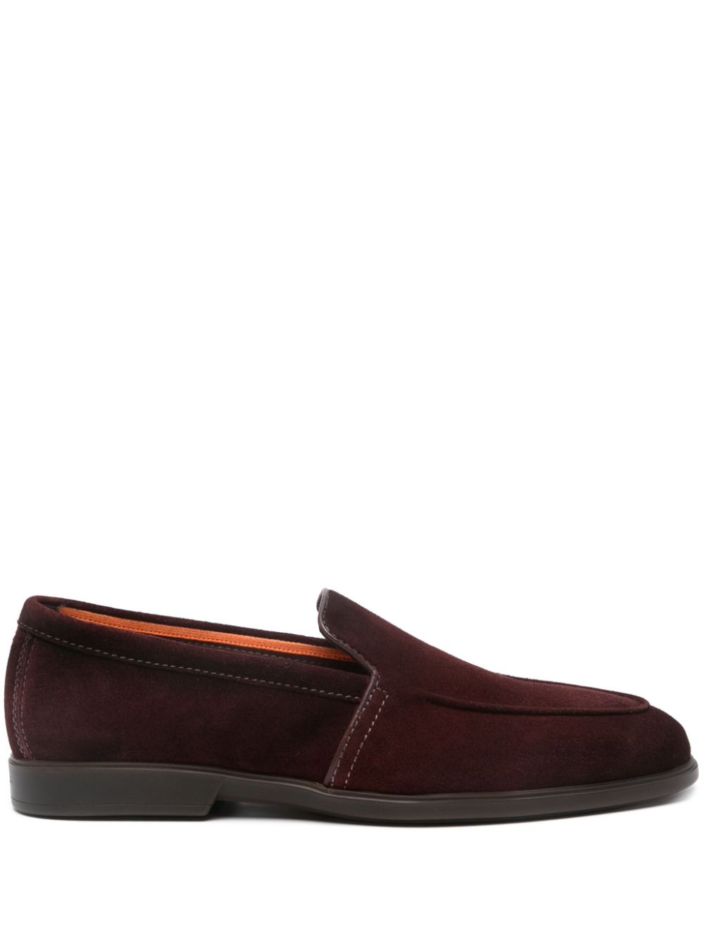 Santoni Suède loafers Rood