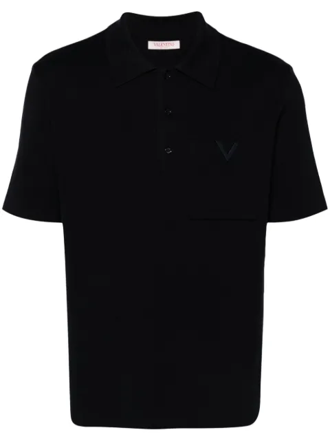 Valentino Garavani V Detail ribbed polo shirt