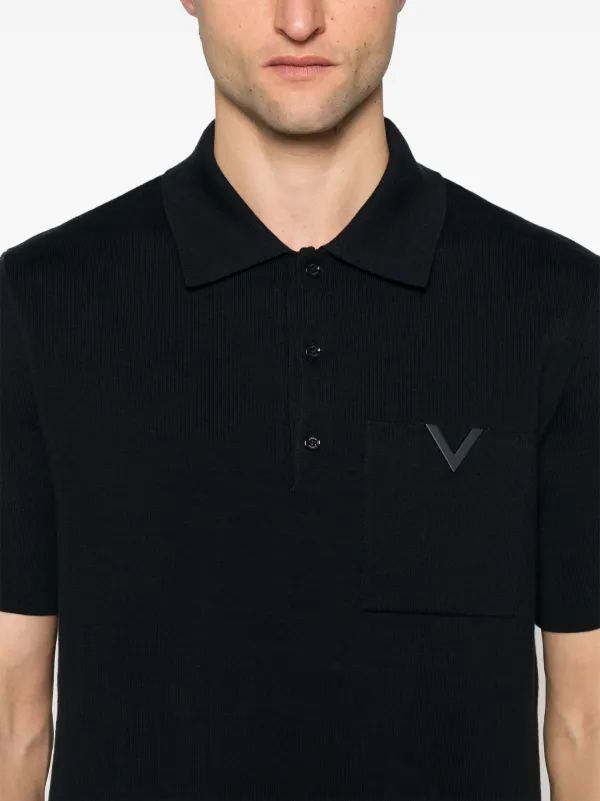 ヴァレンティノ ポロシャツ Valentino Garavani Vディテール ポロシャツ | ブルー | FARFETCH JP