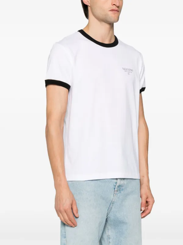 Valentino Garavani logo-print Cotton T-shirt | White | FARFETCH Valentino Garavani logo-print Cotton T-shirt | White | FARFETCH