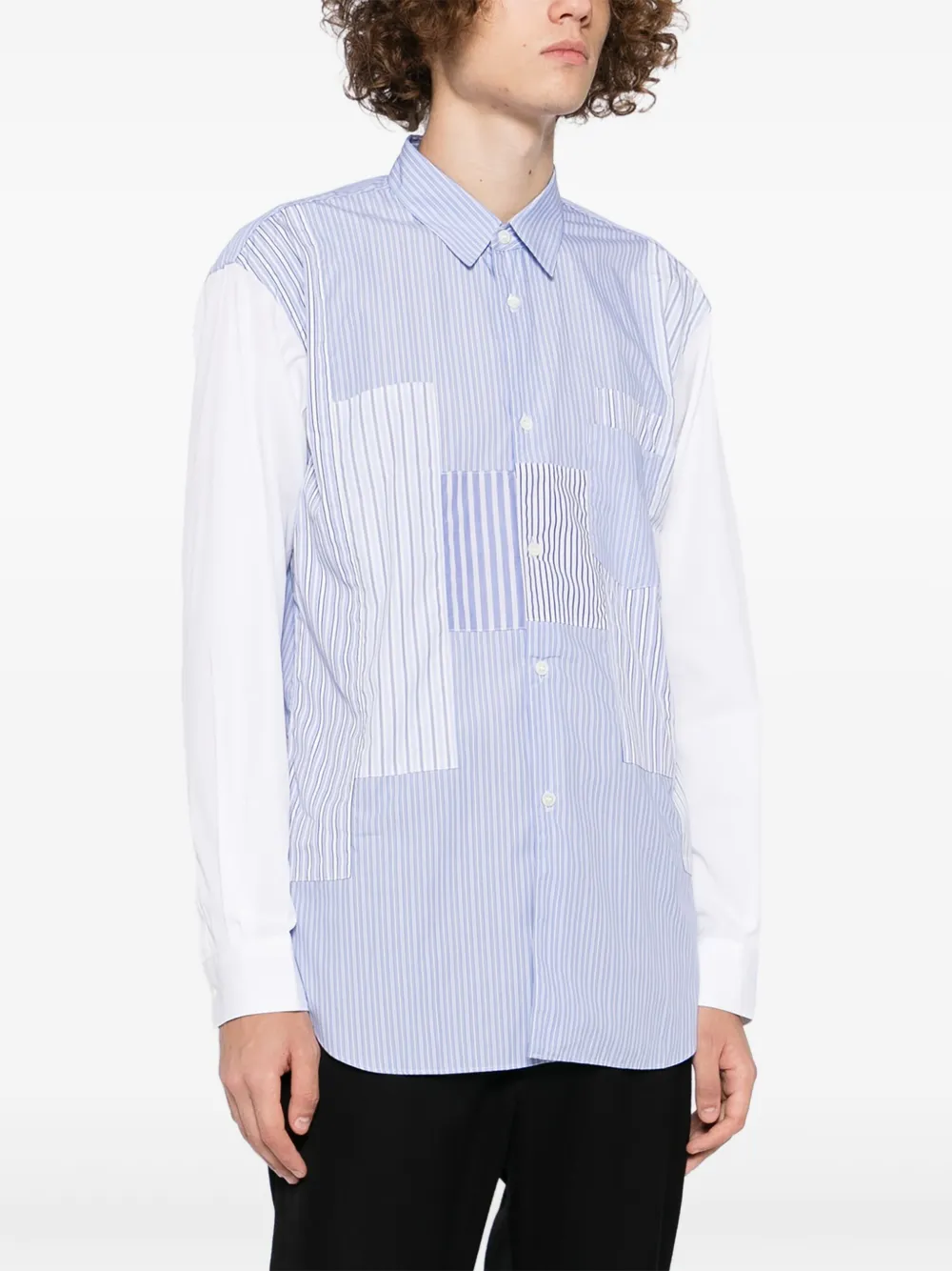 Comme Des Garçons Shirt Gestreept overhemd Blauw