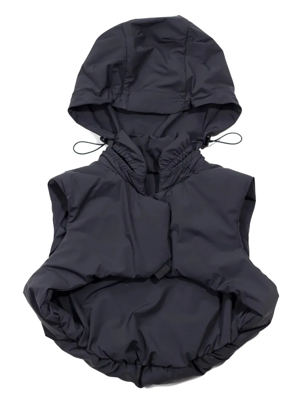 JOHANNA PARV hooded cropped gilet - Grau