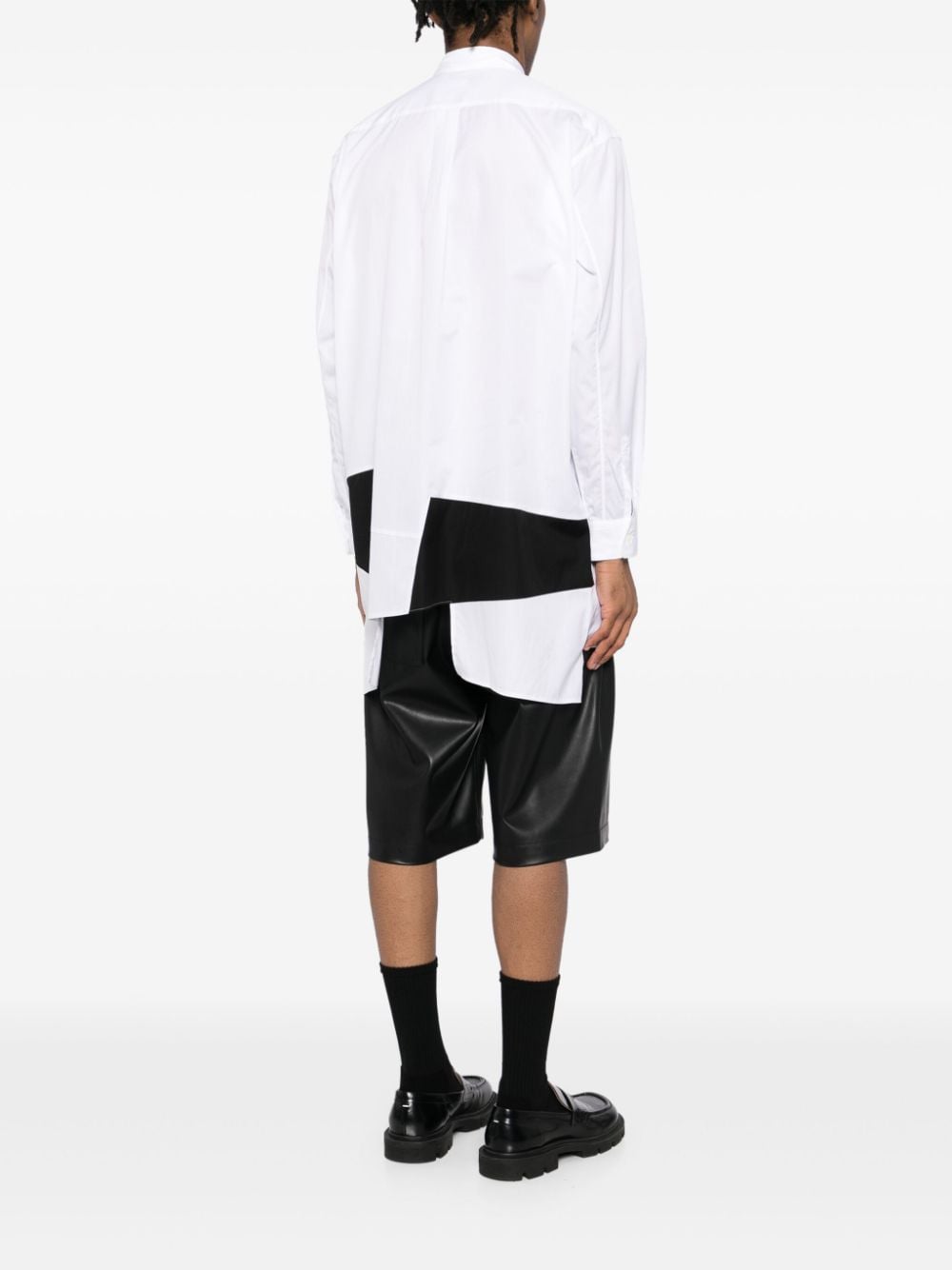 Shop Comme Des Garçons Homme Deux Asymmetric Long-sleeved Shirt In White