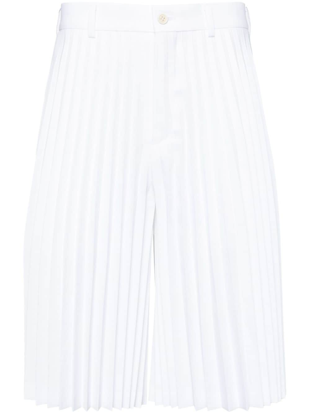 Comme des Garçons Homme Plus pleat detailing shorts - White