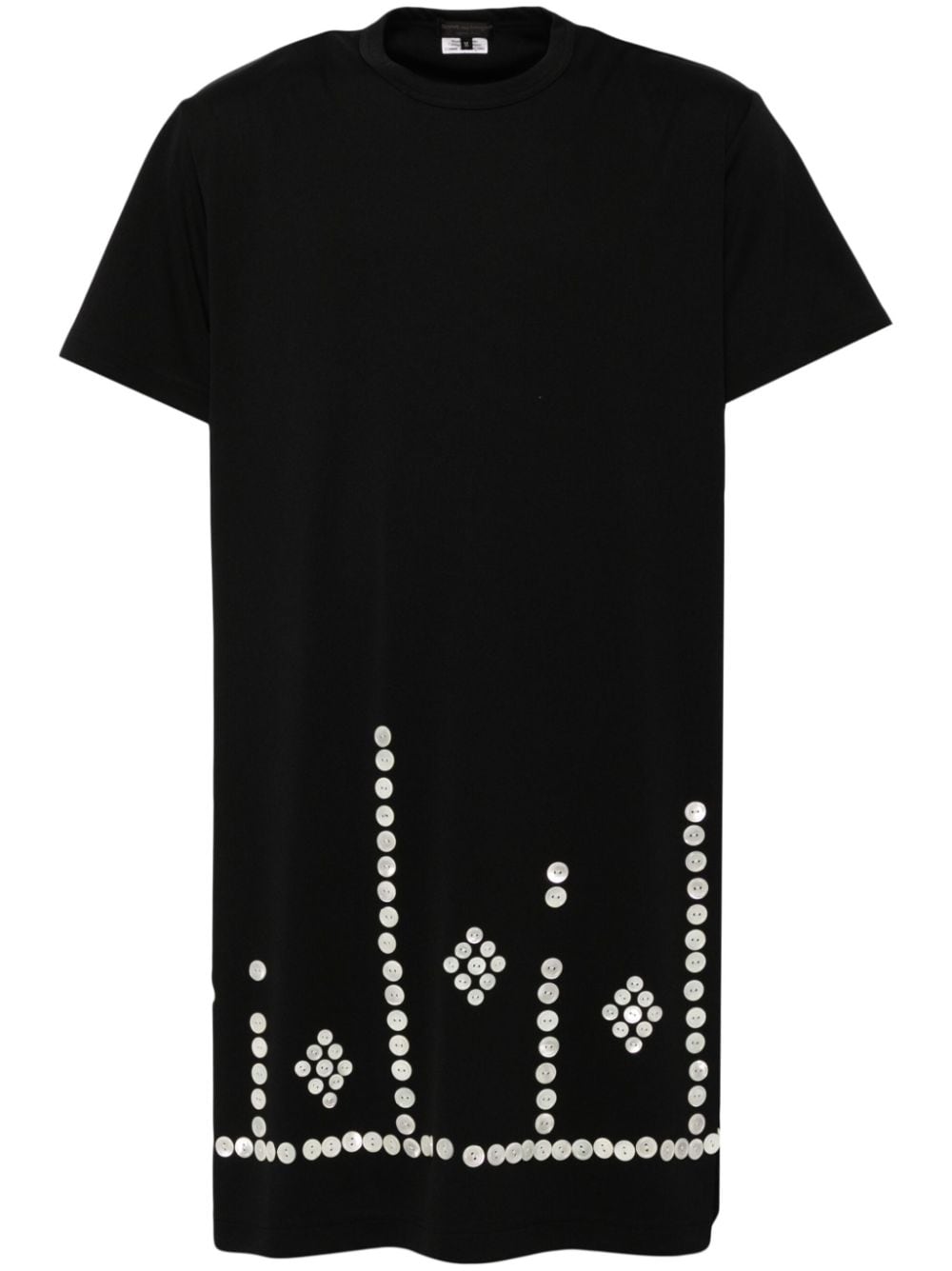 Comme des Garçons Homme Plus button embellishment T-shirt - Black