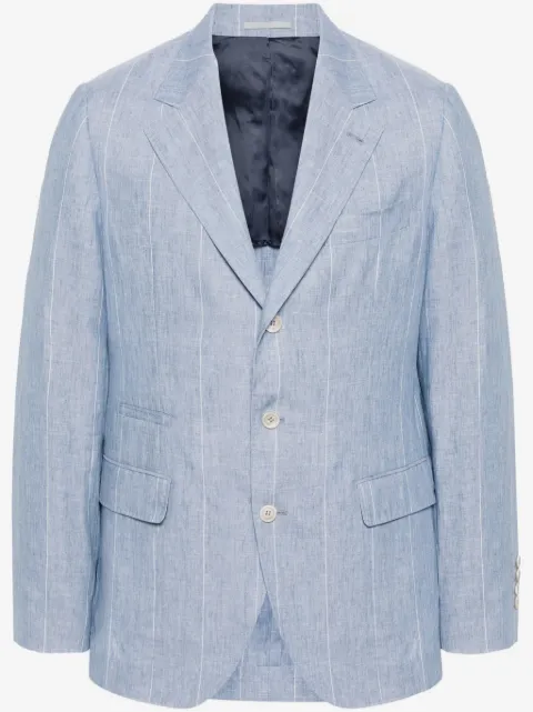 Brunello Cucinelli striped linen blazer