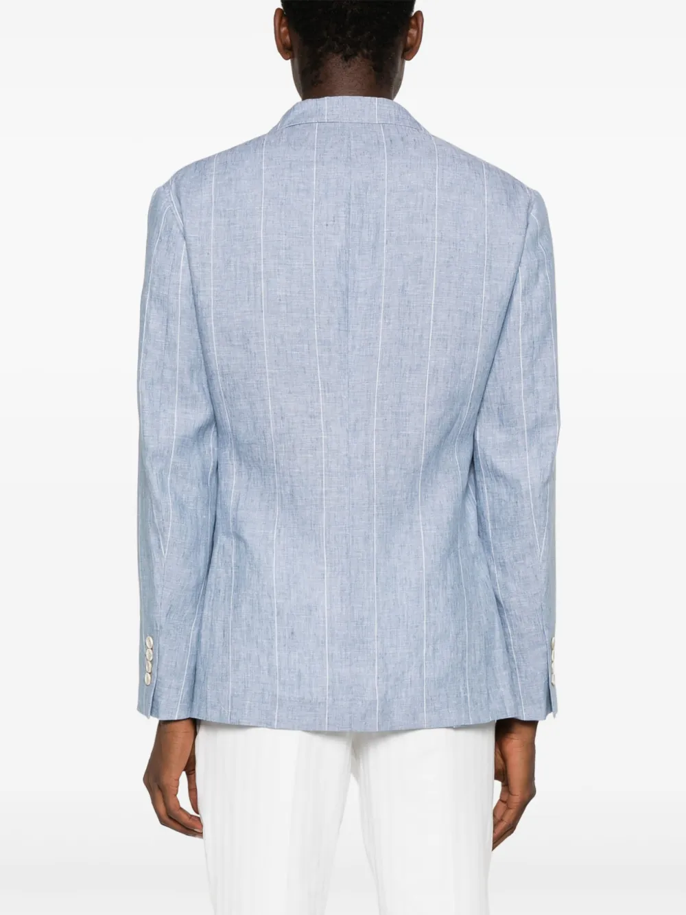 Brunello Cucinelli Gestreepte blazer Blauw