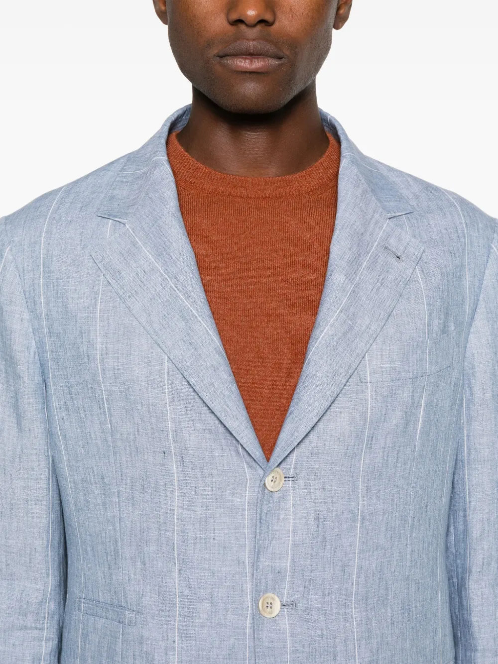 Brunello Cucinelli Gestreepte blazer Blauw