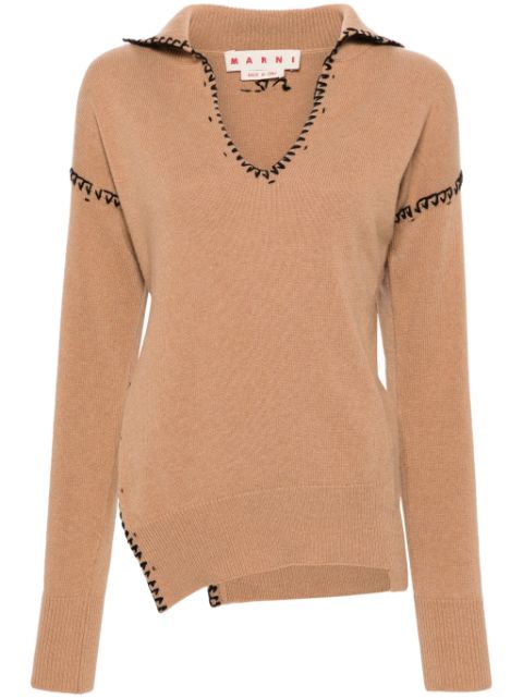 Marni logo-embroidered sweater Women