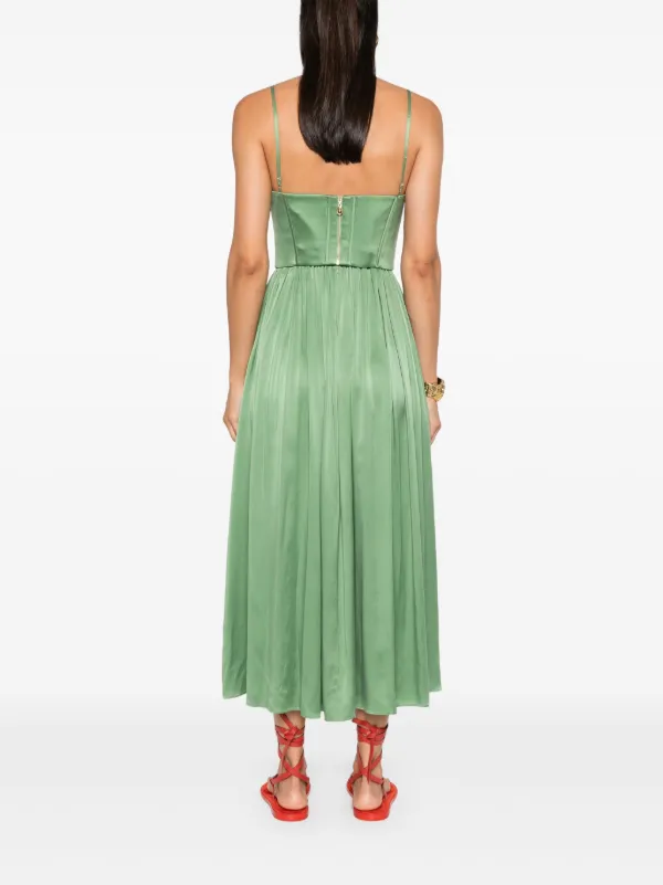 最新コレックション | シルクドレス コルセット ZIMMERMANN グリーン JP FARFETCH | ワンピース