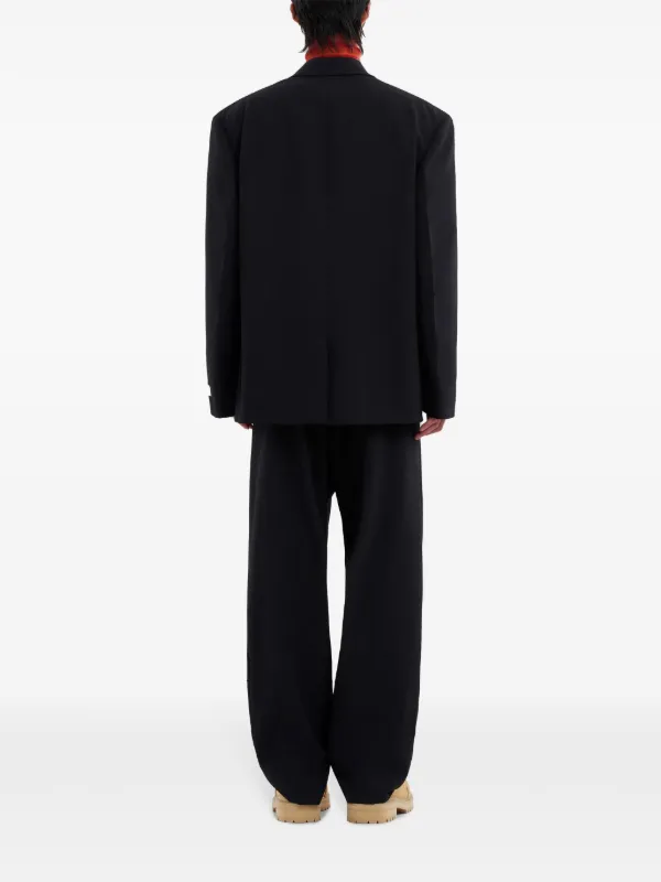 ジャケット MARNI Single-breasted blazer jacket Marni logo-appliqué single-breasted Blazer | Black | FARFETCH