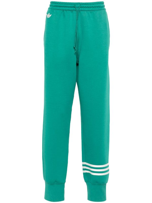 Blue Adidas Sweatpants Green deals Trefoil Spellout Logo 3 Stripe Relaxed Straight Fit