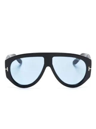 TOM FORD Eyewear Bronson pilot-frame Sunglasses | Black | FARFETCH