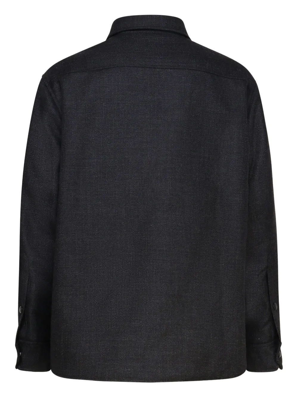 Valentino Garavani Vロゴ パデッド シャツジャケット - ブラック Valentino Garavani Vロゴ パデッド シャツジャケット - ブラック