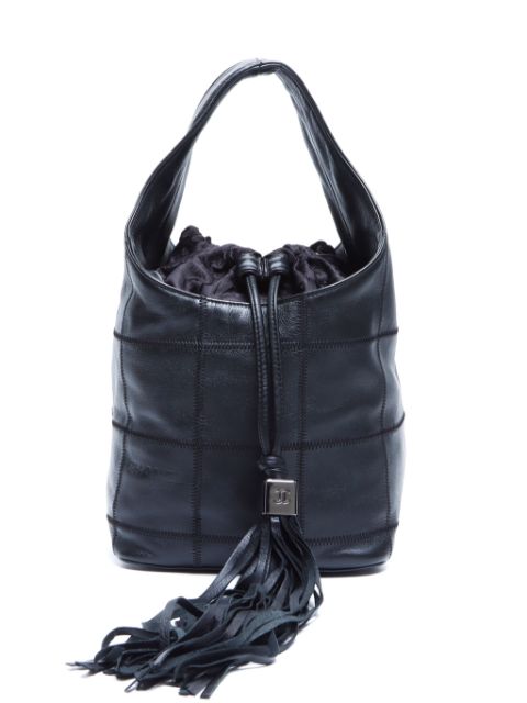 CHANEL 2003-2004 Choco Bar bucket bag Women