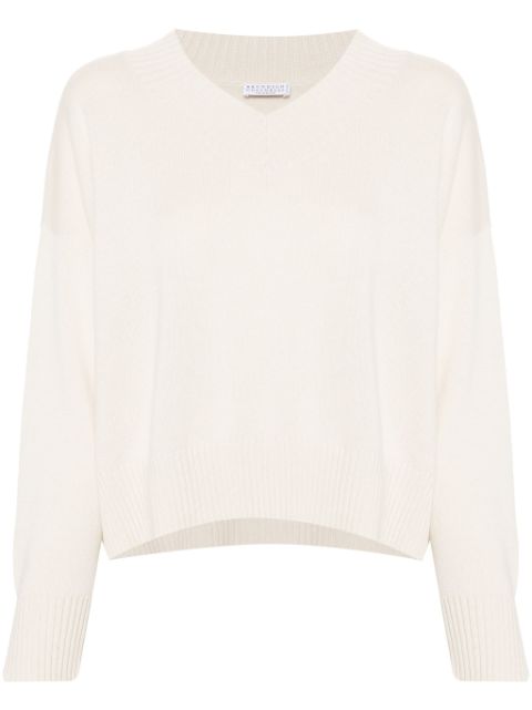 Brunello Cucinelli Monili-chain cashmere jumper Women