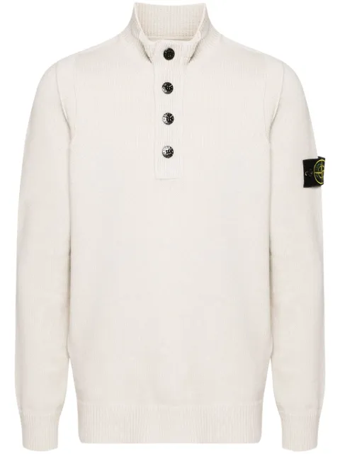 Stone Island Compass-badge wool blend jumper