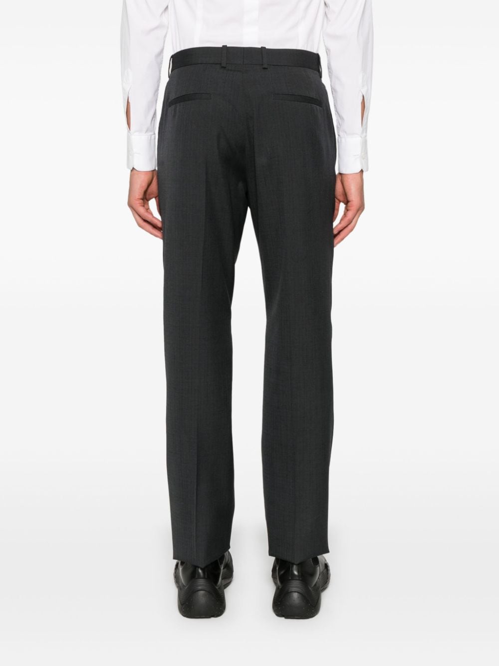 Shop Jil Sander Tapered Tailored Trousers In Grey