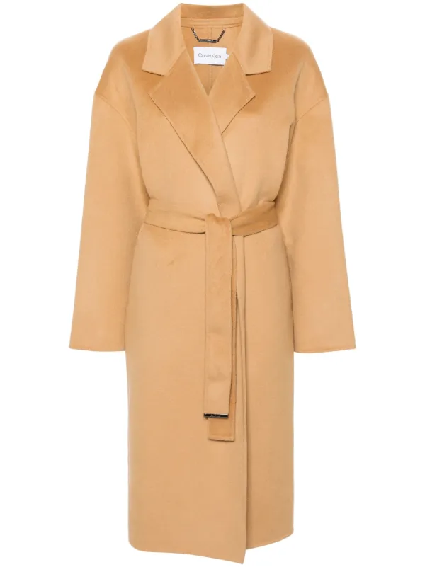 Calvin klein camel coat online