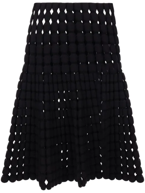 Alaïa jupe mi-longue à détails de perforations