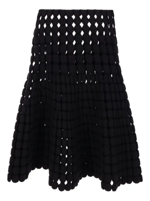 Alaïa perforated knit midi skirt