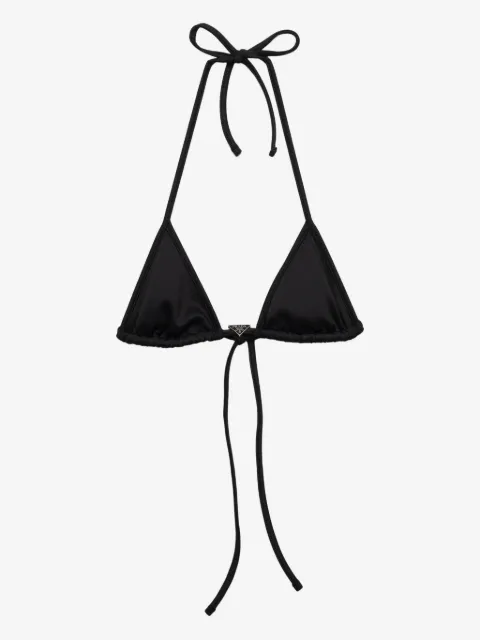 Prada interlock fabric triangle bikini top