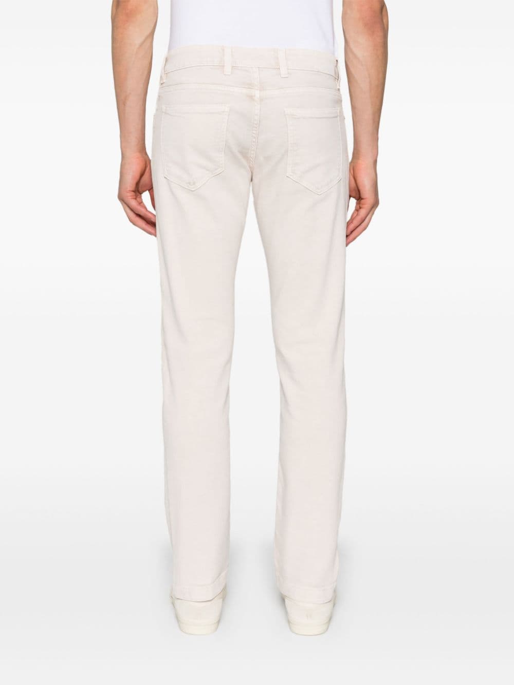 Shop Eleventy Low-rise Tapered Jeans In Neutrals