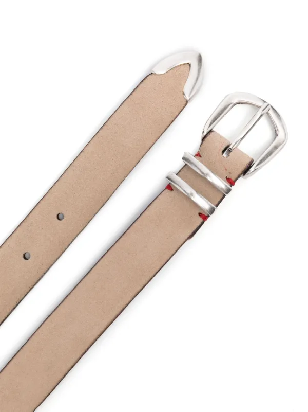高級　ELEVENTY イレブンティ　レザーベルト　スエード　ベージュ系　細め Eleventy Suede Belt | Neutrals | FARFETCH