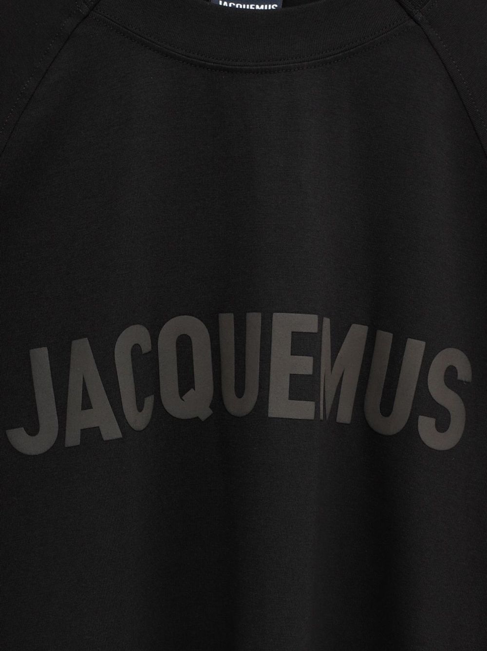 Shop Jacquemus Appliqué-logo Crew-neck T-shirt In Black