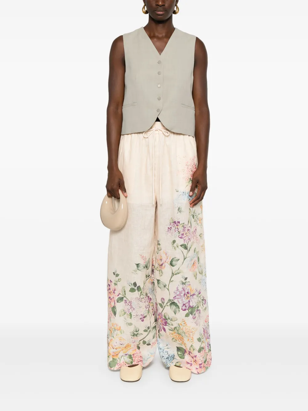 ZIMMERMANN Broek met bloemenprint - Oranje
