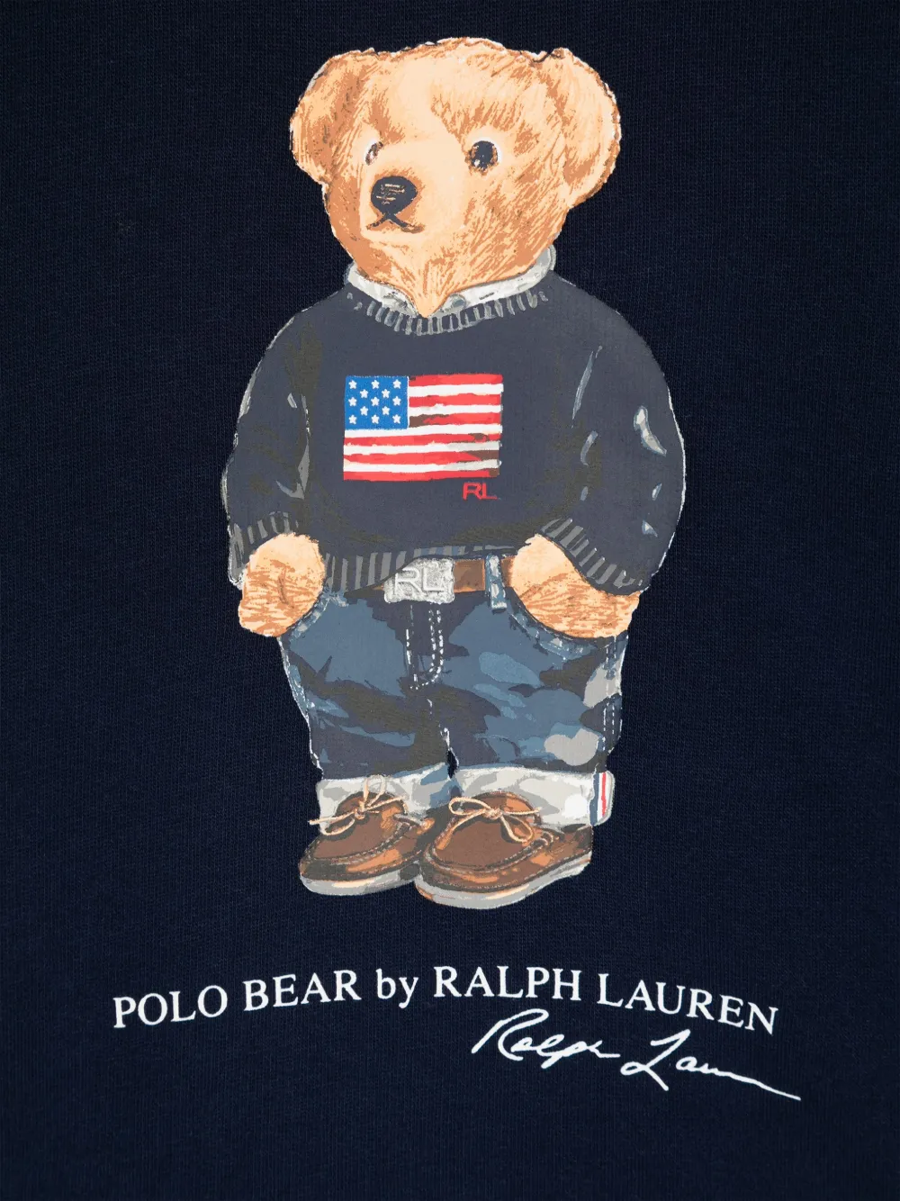 POLO RALPH LAUREN KIDS Hoodie met teddybeerprint Blauw